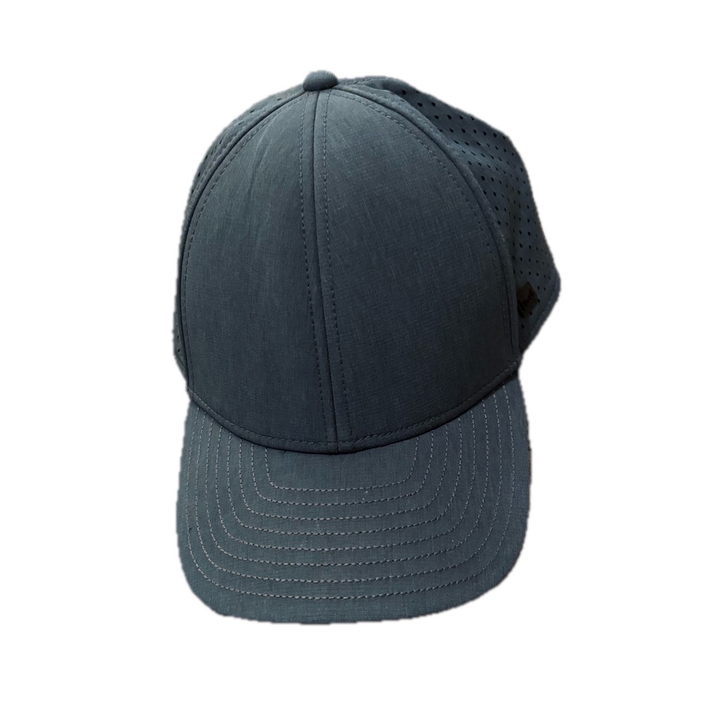Melin A-Game Hydro Hat Mens Blue Slate Snapback Performance Baseball Cap 58 cm